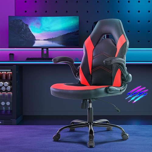PU Leather Gaming Chair Ergonomic Computer Executive Adjustable Desk Chairs - Picture 31 of 39