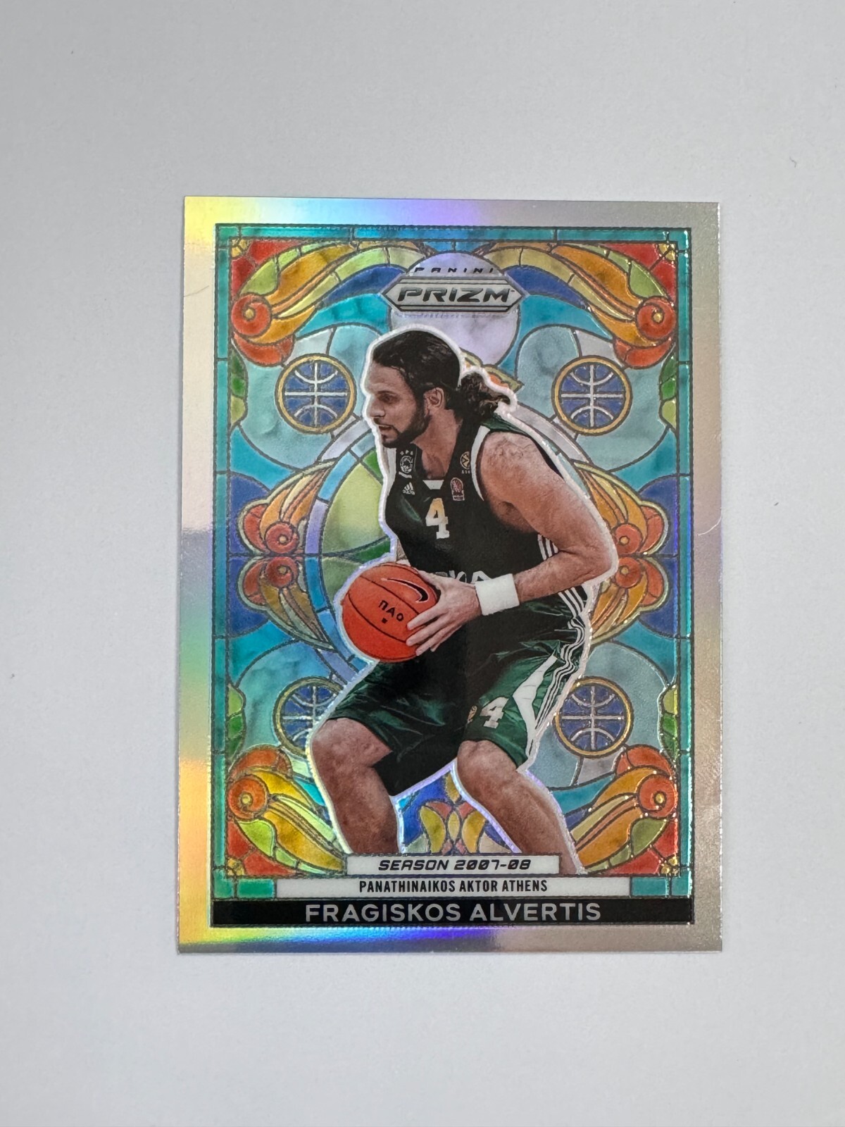 FRAGISKOS ALVERTIS 2023-24 PANINI PRIZM EUROLEAGUE STAINED GLASS PRIZM #12 SSP