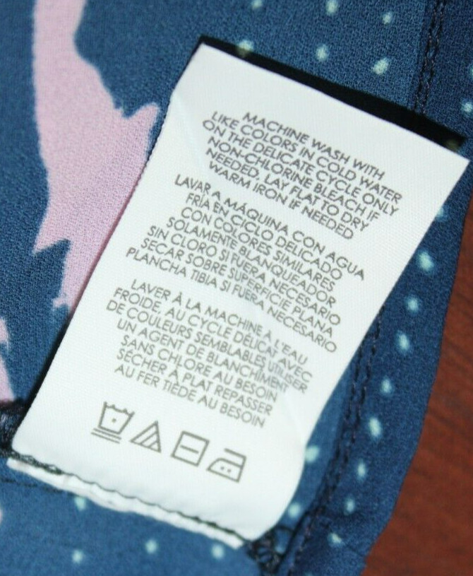 Cabi 5548 Smooch Navy Print Cami Camisole Tank Top Blouse Shirt Womens Medium