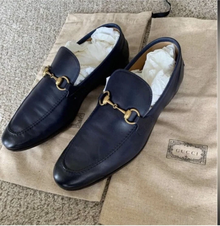 Shop Gucci Jordaan Leather Loafers