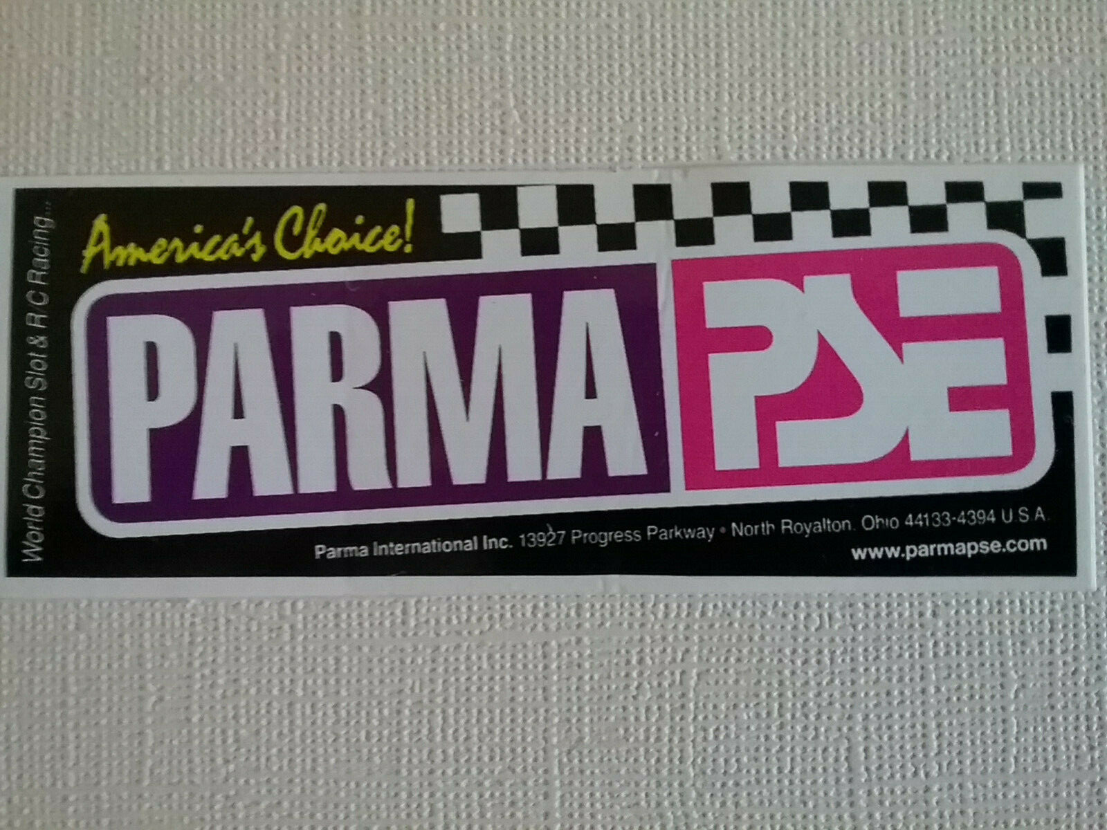 PARMA #1s NEW Small Sticker / Decal  Parma America's Choice 
