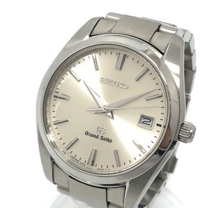 Seiko Sbgx063 9f62 0ab0 Grand Seiko Date Quartz Wristwatch Ss Silver X Black Ebay