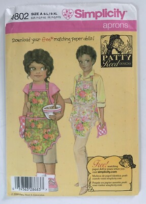 Simplicity Misses and Child's Apron #4802 Size A Uncut Patty Reed ...