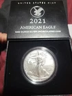 🦅2021-W American Silver Eagle Proof Coin, Type 2 ~ COA and OGP 🦅