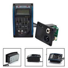 5 Band Guitar Equalizer Acoustic Preamp EQ Piezo Pickup Amplifier Tuner LCD Mibq