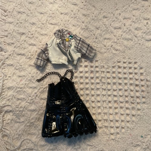 Lol Surprise OMG Doll Alt Grrrl Black Leather Chain Straps Dress & Jacket