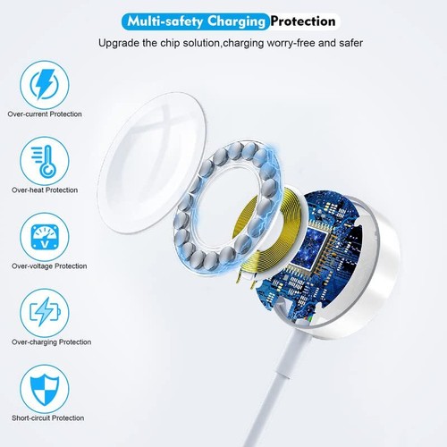 20W USB-C Fast Charger for Apple Watch & iPhone - 6.6ft Cable Series 9/8/7 - Zdjęcie 3 z 7