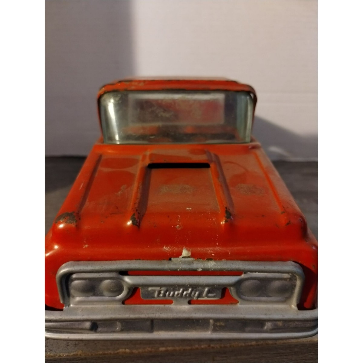 Buddy L Traveling Zoo Red Pick Up Truck Pressed Steel 1960's Buddy L Traveling Zoo Red Pick Up Truck Pressed Steel 1960's