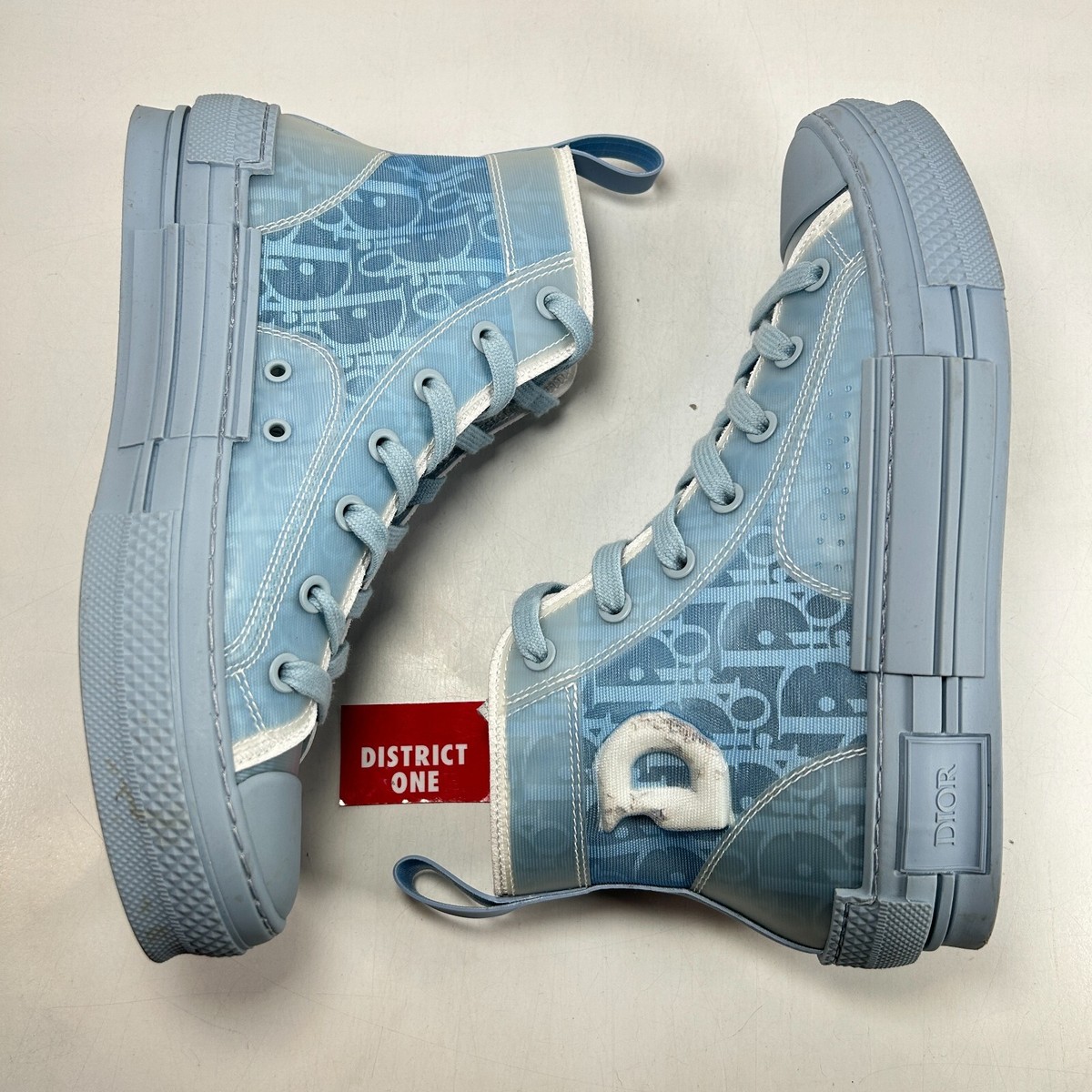 Dior B23 High Top Daniel Arsham Light Blue - Size 37 EU / 4 US