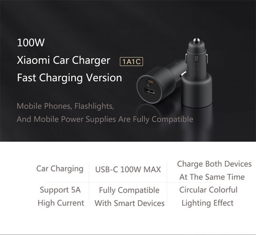 Original Xiaomi Super Quick Auto Ladegerät 100 W Dual USB Typ-C 5A Kabel - Bild 12 von 12