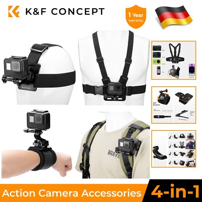 K&F CONCEPT Action Kamera Zubehör Brustgurt Set Für GoPro Hero Sport Cam Zubehör