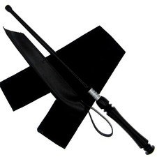 15" Hand Turned Princess Teak Wood Magic Wand w/ Leather Holster and Velvet Bag