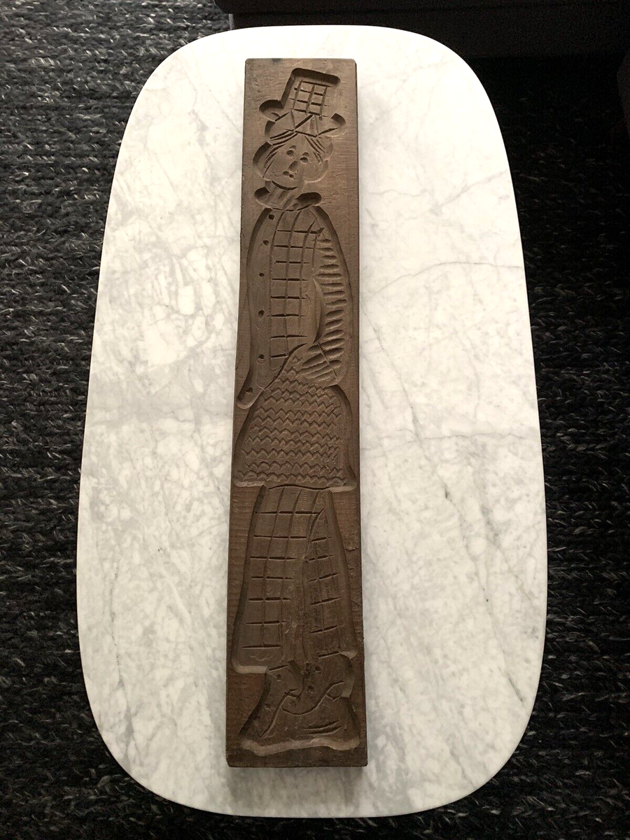 Huge ANTIQUE Gingerbread Mold Cookie Cake KOEKPLANK Dutch Board