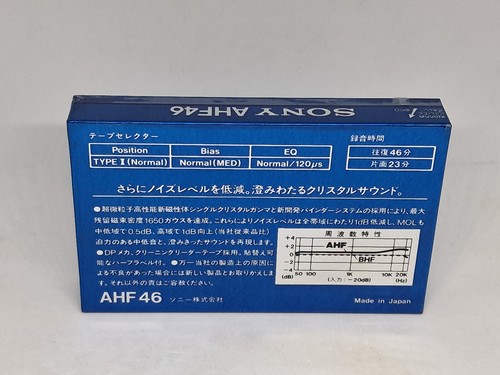 Sony AHF 46 leere Audiokassette Tape (versiegelt) NOS! Neu - Bild 4 von 4