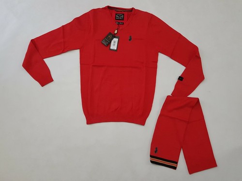 New Mens Luke Desinger Beechball Jumper And Scarf 2 Pieces Set XS - Picture 4 of 11