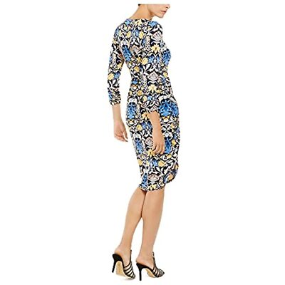 navy blue dress for baby girl Fleur Printed Asymmetric Mini Dress VINE LAKE BLUE main image 0
