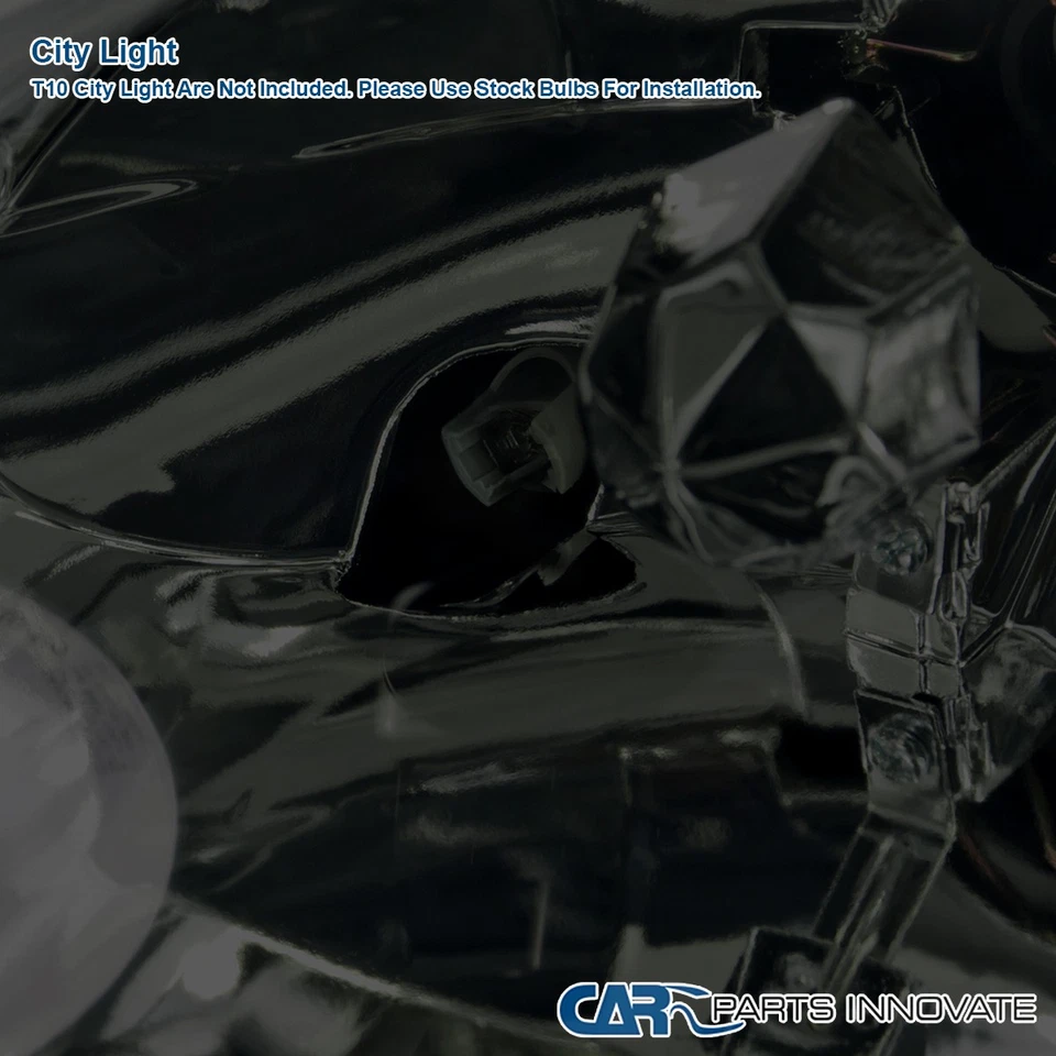 Fits 1993-1997 Honda Civic del Sol Smoke Headlights Corner Lamps Left+Right - Image 4 of 4