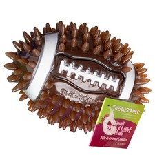 Dog Toys - 3.5" Spiky Squeak  Light Football - Small - Dental  Gum Wellness...