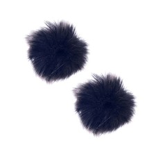 2 Pcs Lavalier Mic Furry Cover Lapel Microphone Windshield Windscreen for