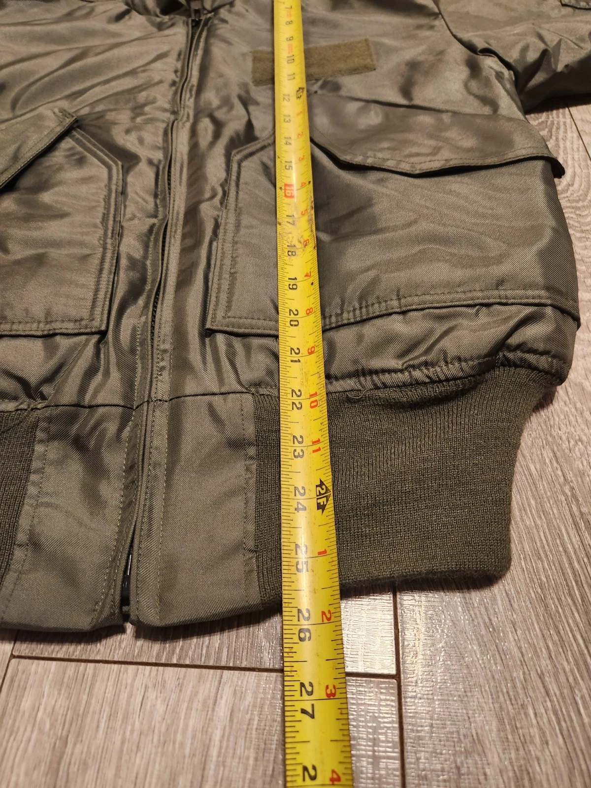 Valley Apparel US Navy Green Flight Jacket 45/P Cold Weather Sz S Fire Resistant - product detail image 9