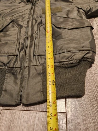Valley Apparel US Navy Green Flight Jacket 45/P Cold Weather Sz S Fire Resistant image 9