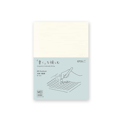Midori MD Notebook Grid Ruled 176 Pages 5mm Writing Diary 180 Degree Open