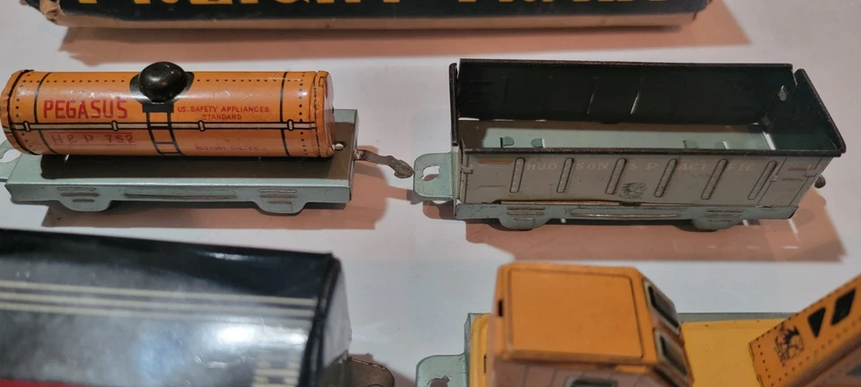 SAKAI O GAUGE 6 CARS HUDSON & PACIFIC ORIGINAL BOX TIN LITHOGRAPH FRICTION POWER - Image 4 of 4