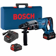 Bosch 18V Sds Plus Bulldog 1 1/8 In Rotary Hammer Kit With 2 Core18V 8Ah