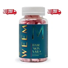 WEEM Hair Skin and Nails Gummies - Supports Healthy Hair - Vegan biotin Vitamins