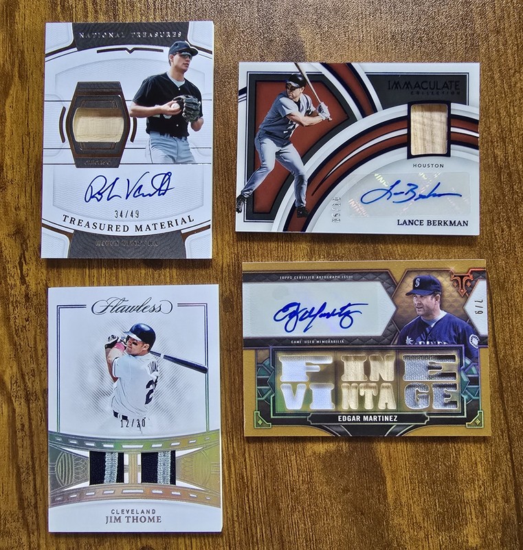 Baseball Lot Collection Auto Game Worn Thome Edgar Berkman Ventura Sports Card