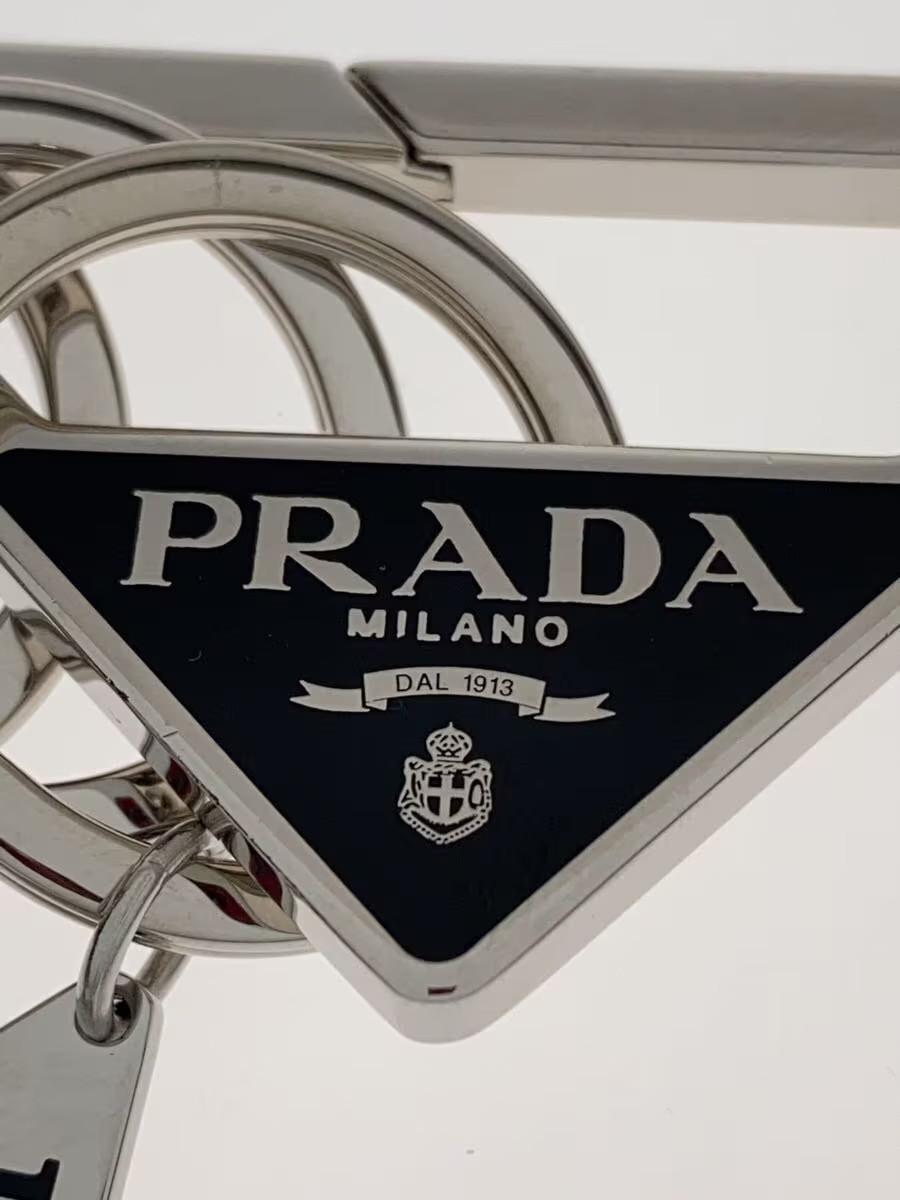 PRADA Triangle Keychain SLV Men's thumbnail 3