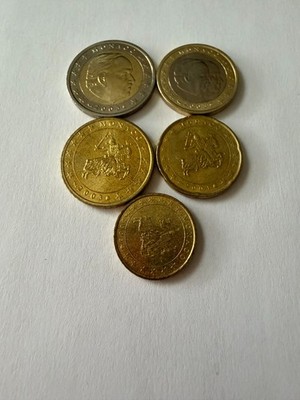 2003 Monaco  2 Euro 1 Euro 50 Cent 20 Cent 10 Cent Loose UNC Coins New