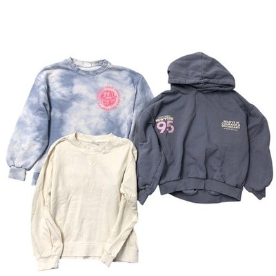 Zara Sweatshirts Bundle Girls Size 10-12 Blue Cream Tie Dye Hoodie Graphic 3pc