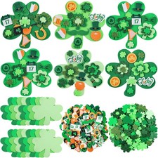 516 Pieces St. Patrick's Day Foam Craft Kit Include Foam Shamrock and -Adhesi...