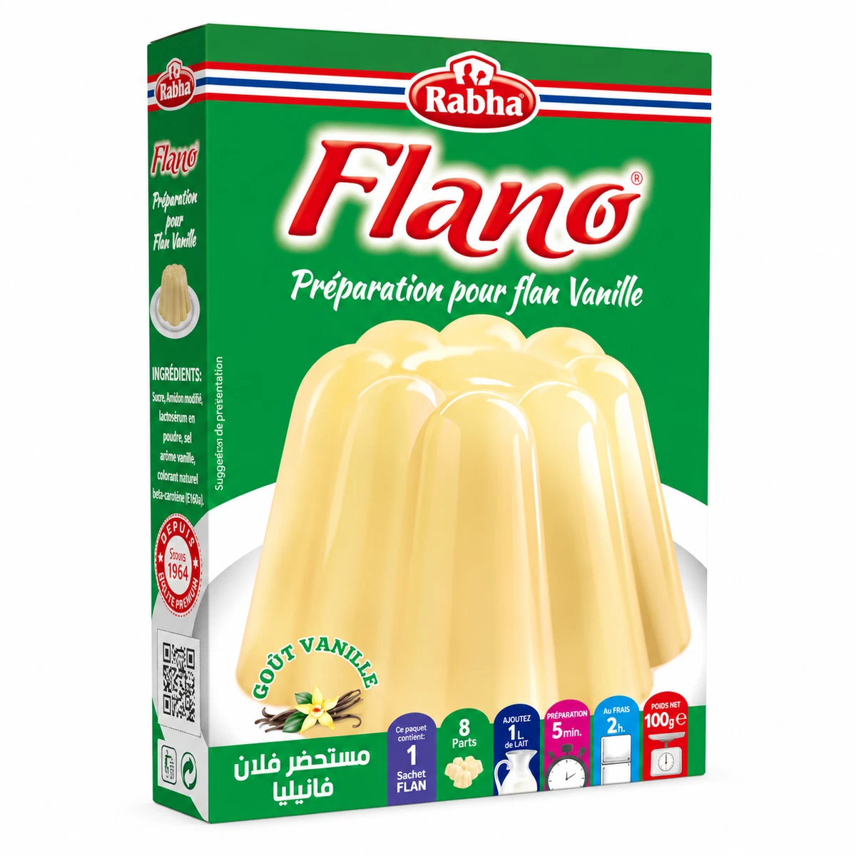 Rabha Vanille Flan Präparat 100g - Dessert Vanillegeschmack