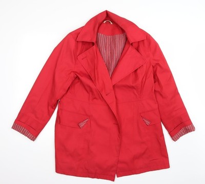 George Damen Jacke Mantel rot Größe 14