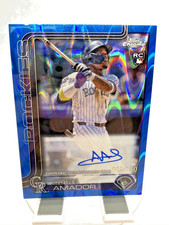 Adael Amador (RC) - 2025 Topps Chrome Auto - #RA-AA Blue RayWave Refractor /150
