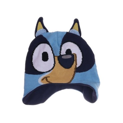 Bluey, Beanie-Mütze, Größe: 52, Acryl/Polyester, Blau/Weiß/Gelb #rBB