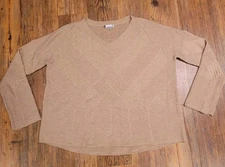 Smartwool Merino Blend Pullover XS Camel Oversized Layering Athleisure Outdoors