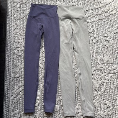 Lululemon Lot Of 2 Women's Align High-Rise Leggings- Size 0 Purple And Stone EUC
