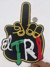 El TRI Middle Finger Rock Mexicano Band XL Patch: Embroidered, Sew On, 7” X 11”