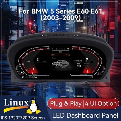 LCD Dashboard Digital Cluster Instrument Linux System for BMW 5 Series E60 E61