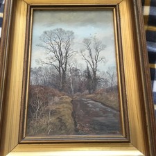 Edward Stamp olmi vicino a Hoggeston Buckinghamshire, dipinto ad olio