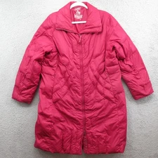 LL Bean Down Puffer Jacket Womens XL Pink Coat Quilted Long 0 JNW3