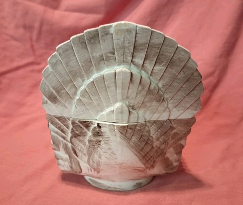 Ceramic Lovely 2-Piece THANKSGIVING Holiday TURKEY Candy DISH/BOWL Centerpiece! - Picture 3 of 9