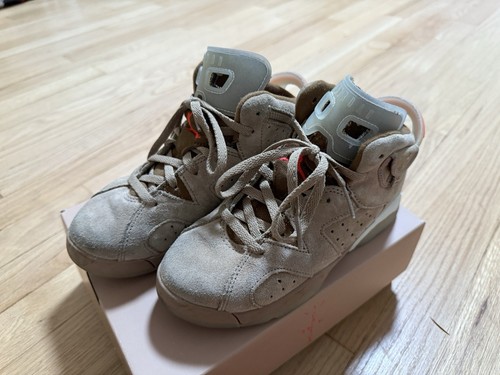 Travis Scott x Jordan 6 Retro ‘British Khaki’ DH0692-200 kid size 1Y - Picture 2 of 10