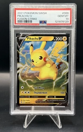 2021 Pokemon Fusion Strike Pikachu V #086 PSA 10