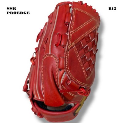 Rare Item! SSK PROEDGE Soft Baseball Pitcher Glove Glove Red Red