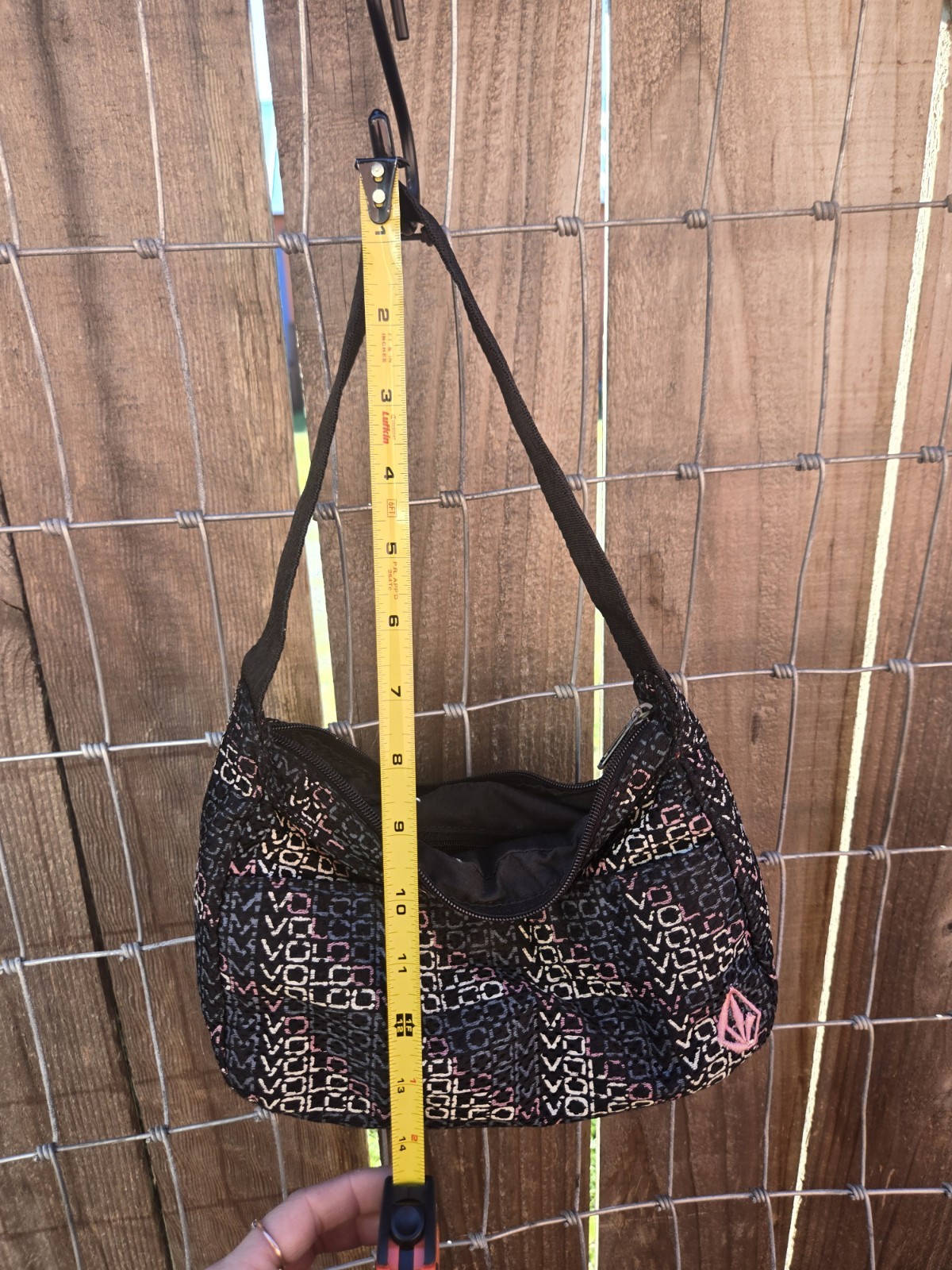 Volcom Shoulder Bag Logo Pattern Black/Multicolor… - image 8