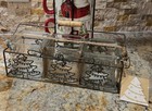 Rustic Christmas Trees Metal Crate Carrier with 3 Glass Containers  - Farmhouse 